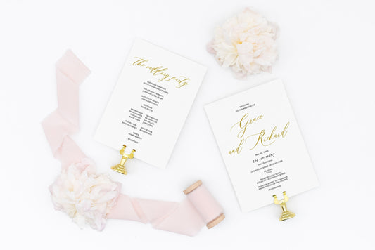Wedding Program Fan Template Printable Ceremony Programs Editable Template Instant download - Grace MENU|PROGRAMS|TIMELINE SAVVY PAPER CO