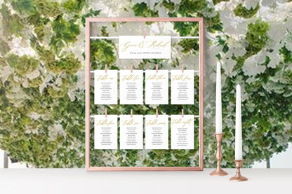 Wedding Seating Chart Template Printable Floral Seating Sign Seating Cards Editable Text INSTANT DOWNLOAD - Grace SEATING CHARTS | CARDS SAVVY PAPER CO