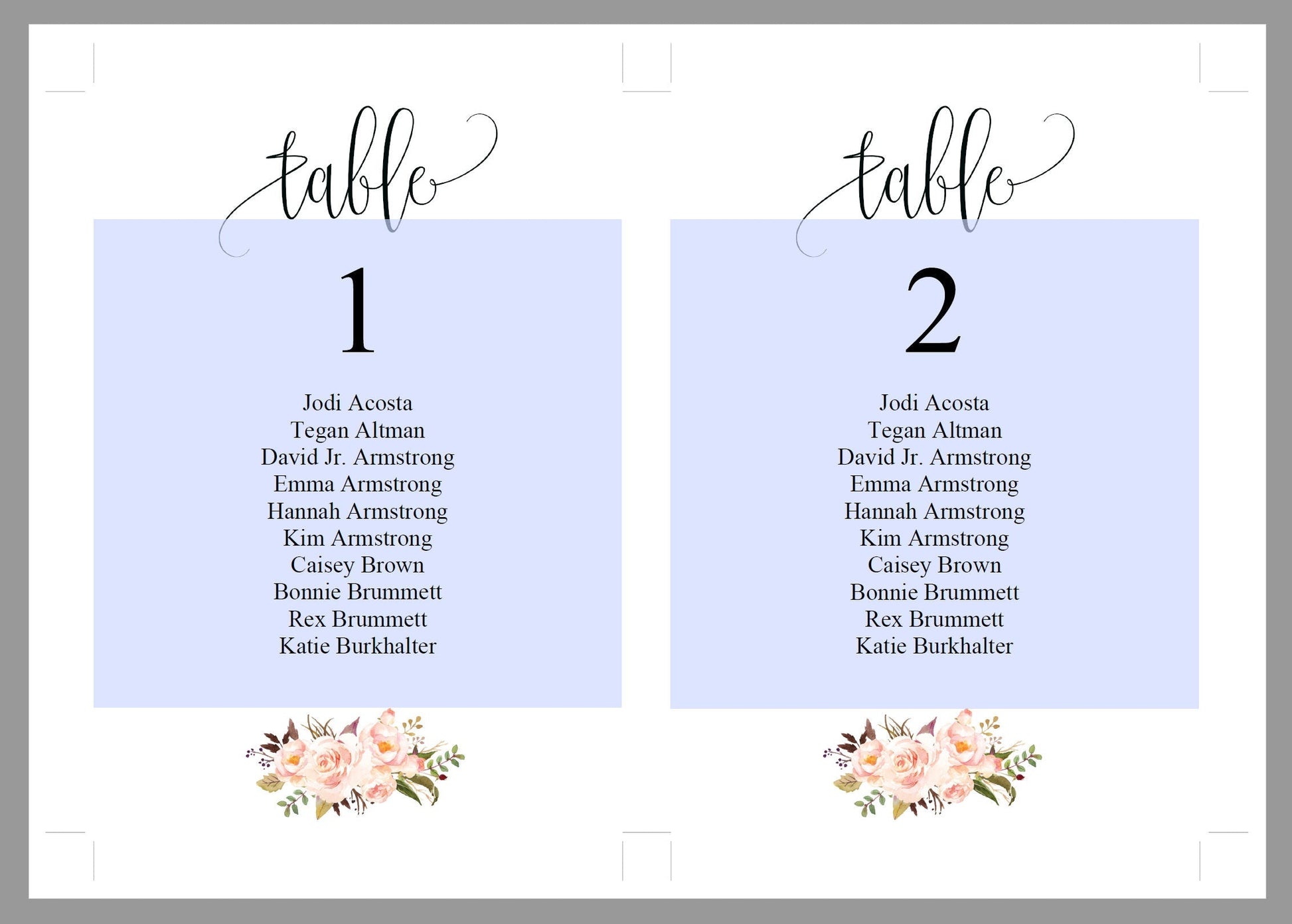 Wedding Seating Chart Template, Printable Floral Seating Sign, Seating Cards, Editable Text INSTANT DOWNLOAD -KATHERINE SEATING CHARTS | CARDS SAVVY PAPER CO