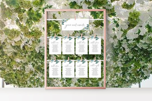 Wedding Seating Chart Template Printable Floral Seating Sign Seating Cards Editable Text INSTANT DOWNLOAD - Tara SEATING CHARTS | CARDS SAVVY PAPER CO