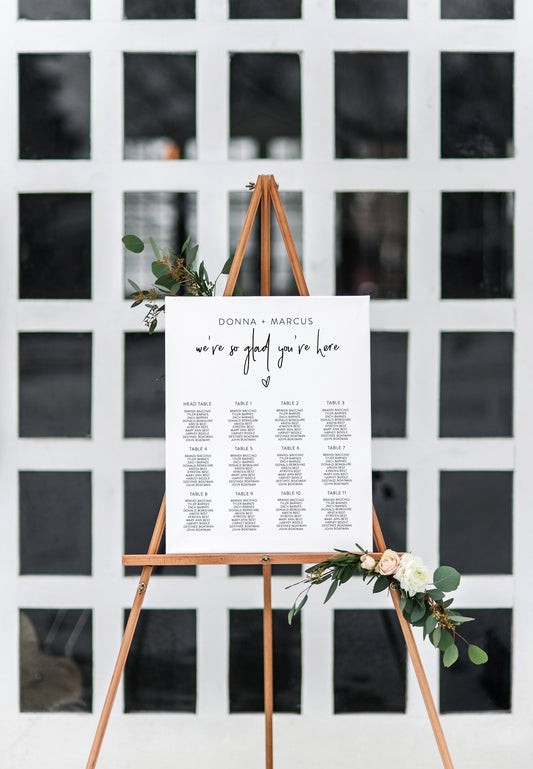 Wedding Seating Chart Template Printable Seating Sign Editable Text INSTANT DOWNLOAD - DONNA SEATING CHARTS | CARDS SAVVY PAPER CO