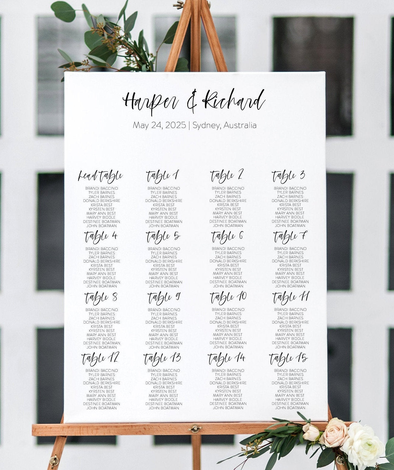 Wedding Seating Chart Template Printable Seating Sign Editable Text INSTANT DOWNLOAD - Eileen SEATING CHARTS | CARDS SAVVY PAPER CO