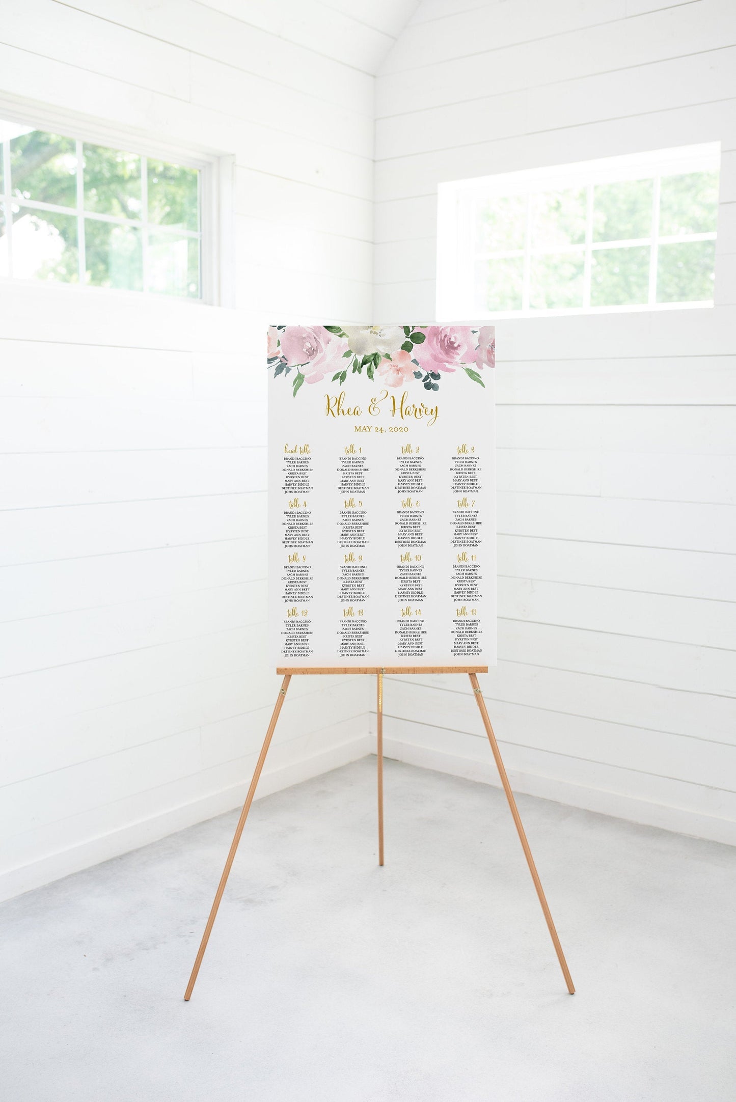 Wedding Seating Chart Template Printable Seating Sign Editable Text INSTANT DOWNLOAD - Grace SEATING CHARTS | CARDS SAVVY PAPER CO