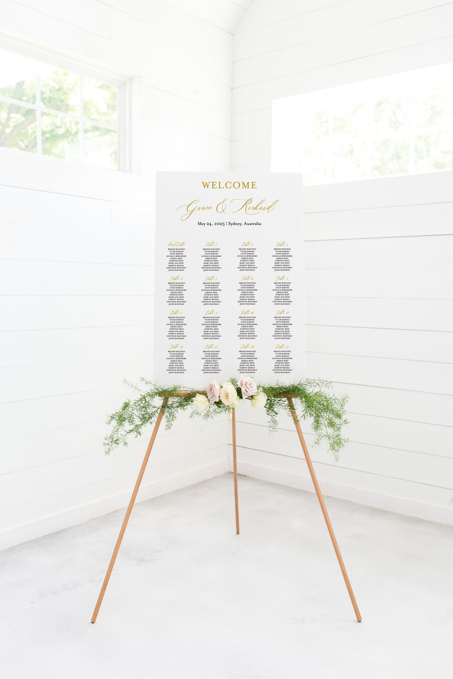 Wedding Seating Chart Template, Printable Seating Sign, Editable Text INSTANT DOWNLOAD - Grace SEATING CHARTS | CARDS SAVVY PAPER CO