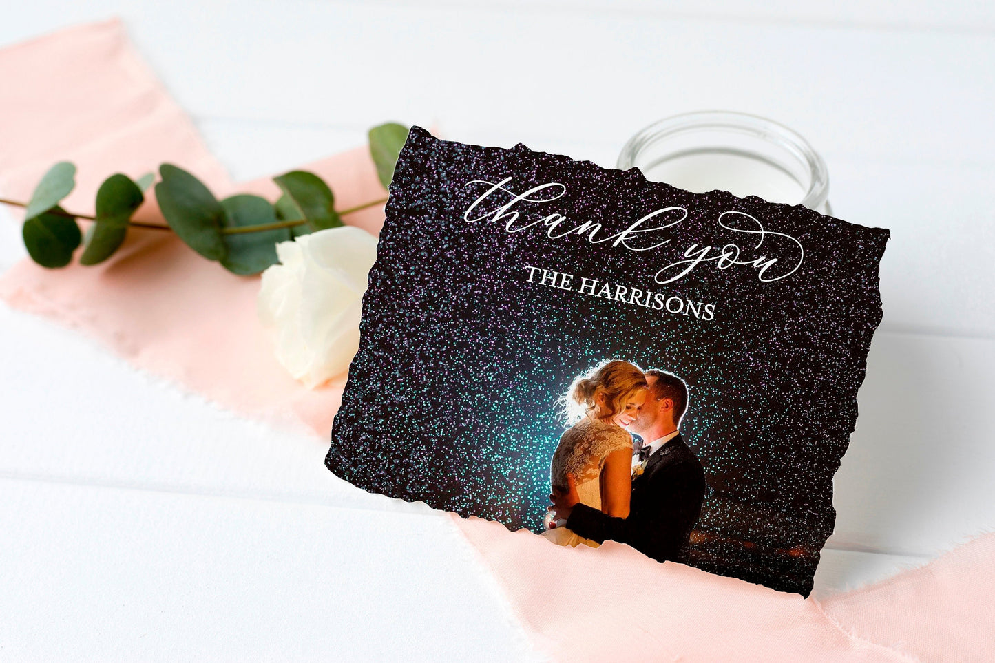 Wedding Thank You Card with Photo Template, Instant Download, Christmas Thank you Cards, Winter Holiday Printable Wedding Cards - Ada TAGS | TY | INSERTS SAVVY PAPER CO