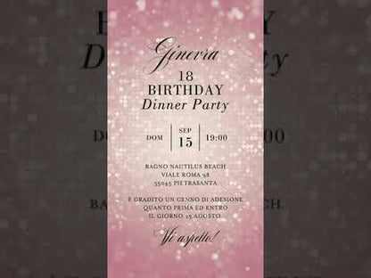 Digital Birthday Invitations, Editable Any Age Invite, Adult Video Invitation, 30th 40th 50th Birthday Invite, personalized evite