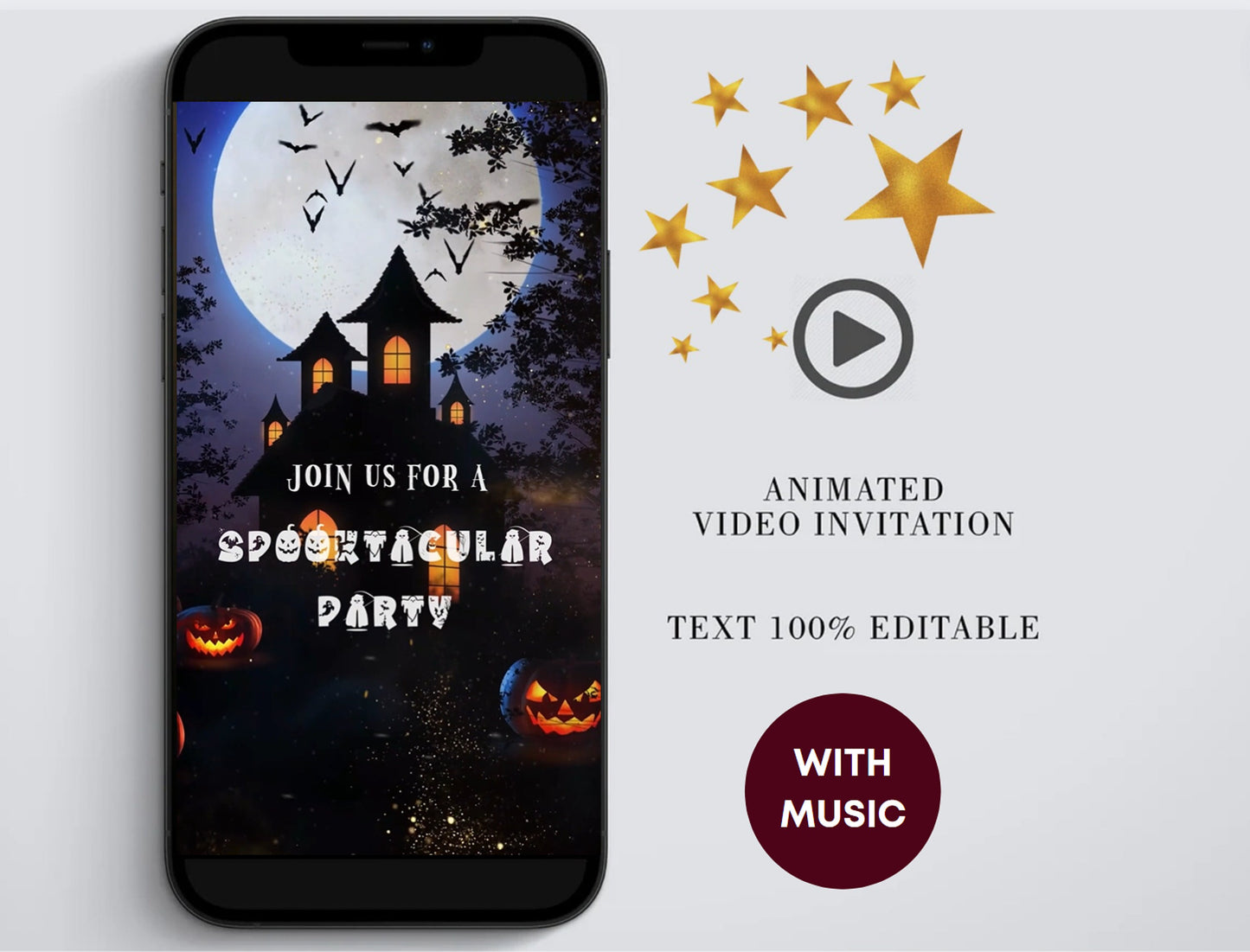 Spooktacular Halloween, Halloween Birthday Invitation, Halloween Invitation, Video invitation, Halloween Invite, Halloween Party Invite